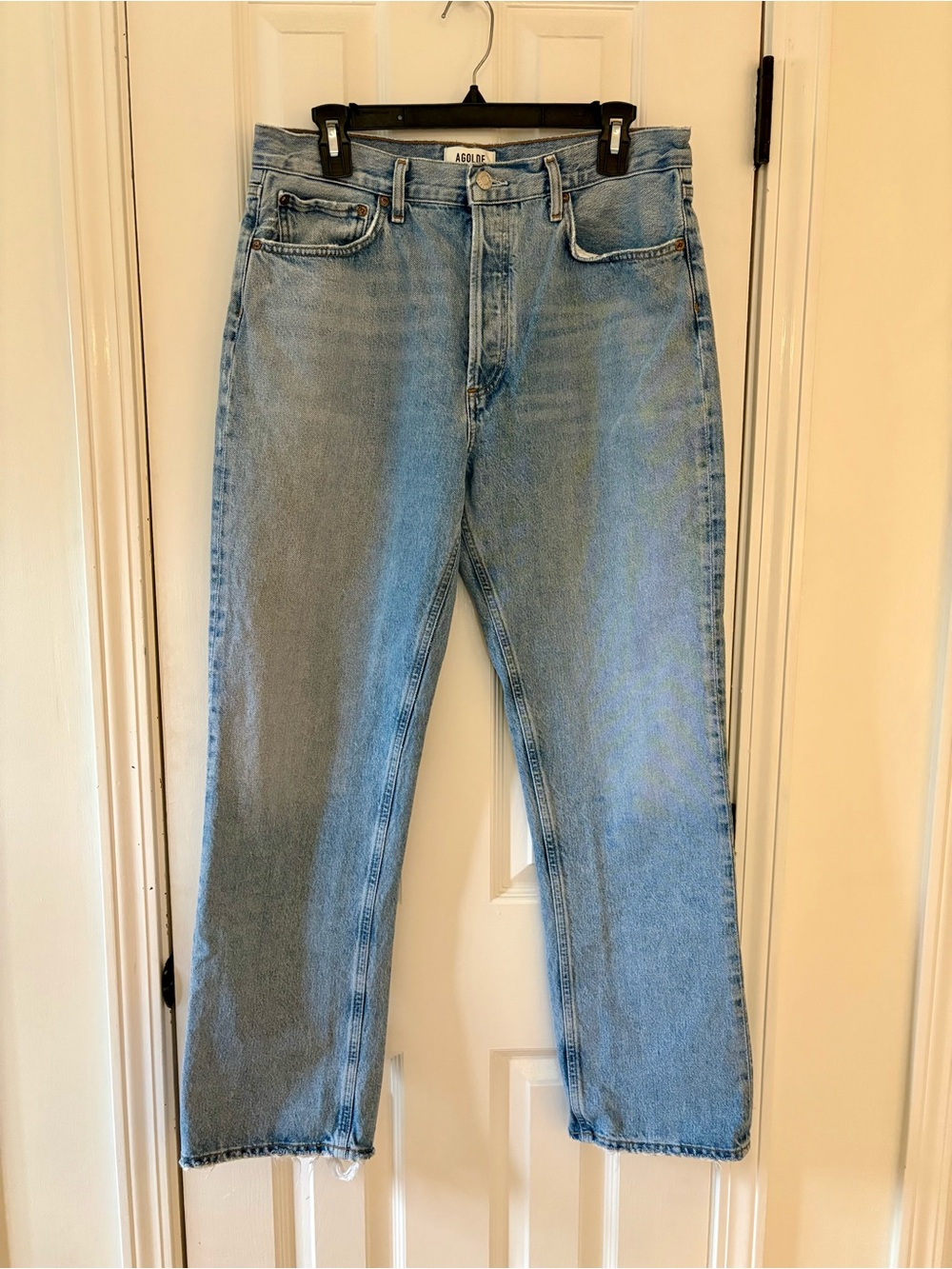 Agolde 30 MidRise Vintage Straight Leg Jeans Button Fly LANA Cotton A140B-1141
